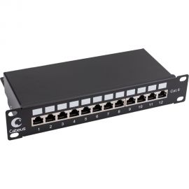 Патч-панель Cabeus, установочный размер 236 мм, 12 портов RJ-45 PL-12-Cat.6 10""-SH-Dual 