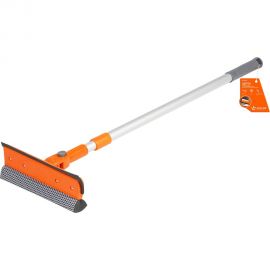 Складная щетка для мытья стекол с телескопической ручкой, поролоном и водосгоном Airline 75-125 см ABGN007 