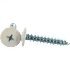 Саморез с прессшайбой крепежная техника белый, 4,2x19, ral 9003, острый, 50 шт. 10604 