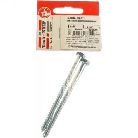 Сантехнический болт DIN 571 оцинкованный 6х90, 2шт - пакет Tech-Krep 102585 