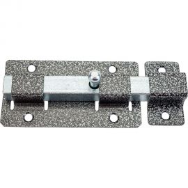 Накладная усиленная задвижка для дверей Россия ЗД-06 порошковое покрытие серебро квадратный засов 15x145x15 мм 60x145 мм 37786-6 