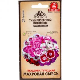 Семена Тимирязевский Питомник цветы гвоздика Турецкая махровая смесь 0.4 г Of000120539 