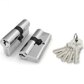 Цилиндровый механизм Fuaro 100 CA 80 mm /35+10+35/ CP хром 5 кл. 21497 