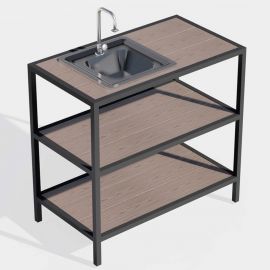 Модуль уличной кухни UL с раковиной УЛИЧНЫЕ ЛЕСТНИЦЫ 85x90x50 см UL-KHN-MK 