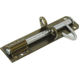 Накладная задвижка Скобис ЗТ-150 бронза антик, 10 шт. 4680016801028 