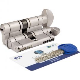 Цилиндровый механизм с вертушкой MOTTURA CP4F464601R 92мм/41+10+41 мат.никель 39457 