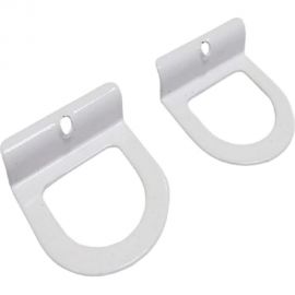 Ручка москитной сетки СКОБЯНОЙ металл., белая, 2 шт. 008404 