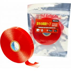 Сверхпрочная двусторонняя акриловая лента Nitto HYPERJOINT GH5100T, 15 мм х 6 м, цвет прозрачный 4627187943881 