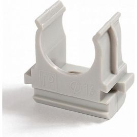 Крепёж-клипса Промрукав для труб д40 безгалогенная HF атмосферостойкая серая 15 шт PR13.0348 