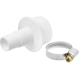 Прямой штуцер с хомутом для сливного шланга стиральных машин MasterProf d40 - 19/22 мм ИС.110663 