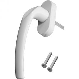 Оконная ручка для ПВХ Левша ""Комфорт-пластик"", белая У1-2281.Б 