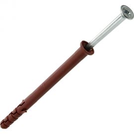 Усиленный нейлоновый дюбель-гвоздь ЕВРОПАРТНЕР multi pro uk, потайная манжета, 6x80 мм, 25 шт. B7 0005 