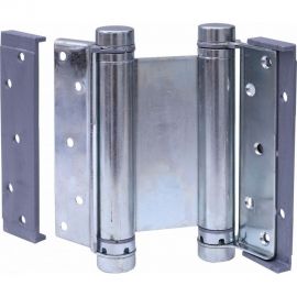 Барная пружинная петля двойного действия ALDEGHI LUIGI SPA 148х50х42 мм, цвет: цинк, к-т: 2 шт + ключ с декоративными шурупами 101AZ150B 