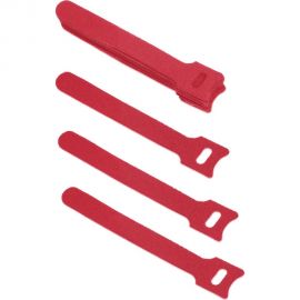 Хомут для кабеля Cabeus липучка с мягкой застежкой, 310x14 мм, красный, 10 шт. CLAMP-310-RD 