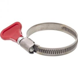 Обжимной хомут из нерж. стали Невский Крепеж 30-45 мм, с бабочкой, ярлык нк 850530 