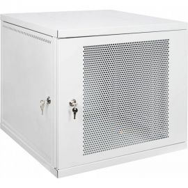 Настенный разборный шкаф КДДС 19"", 6U, ПЕРФОРИРОВАННАЯ дверь, 600x450, серый УТ000004358 