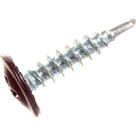 Саморез с прессшайбой Качественный крепеж коричневая 4,2х19 сверло 250 шт 0300221 КЧ 