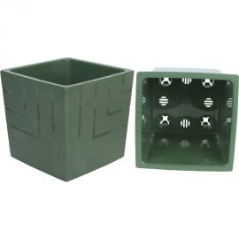 Пластиковый горшок с вкладкой liveingreen Квадро нефрит, диам. 25 см, высота 25 см, 13 л КВ25-32 