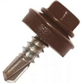 Кровельный саморез STARFIX 4,8x19 мм, цинк, шайба с прокладкой, PT3, RAL 8019, 250 шт. SMC2-22690-250 