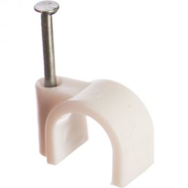 Круглая скоба с гвоздем Зубр для крепления кабеля 12мм, 40шт 45111-12 