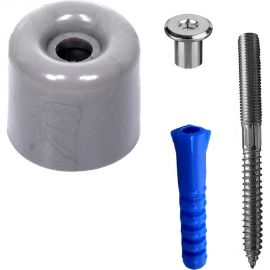 Демпферный ограничитель Левша 40x40, с крепежом, серый У4-9581.Сер 