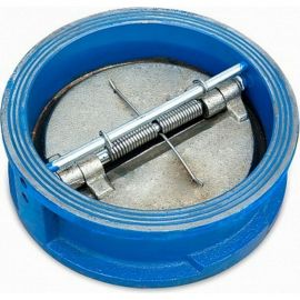 Обратный клапан CiДу150 Ру16 двухдисковый межфланцевый чугунный D100-01755 