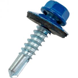Кровельный саморез Качественный КРЕПЕЖ синий RAL 5005, 5.5х25 мм, 200 шт 1000713 КЧ 