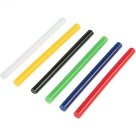 Клеевые стержни 7х100 мм, разноцветные, 6 шт ТУНДРА 6074043 