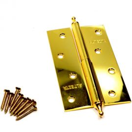 Накладная петля с корон. Левша ALTEZTA 1007 120x75x2.5, золото, правая У1-7680.Зп 