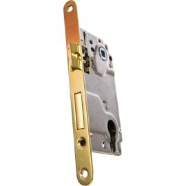 Врезной замок РЕНЦ 85х50 мм, латунь блестящая INLBB 8550-2/1 PB 