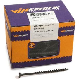 Саморез по дереву VIPКрепеж черный 4,2х76 к 88 шт 30126 VIP 