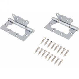 Накладная петля без врезки Аллюр 2BB SCP (100х75 мм; 2.5 мм; матовый хром; 2 шт; коробка) 7562 