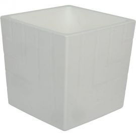 Пластиковый горшок с вкладкой liveingreen КВАДРО белый диам. 16 см, высота 16 см, 3.3 л КВ16-10 