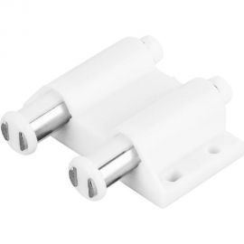 Набор замка для стеклянных дверей Левша 2-дверный, хром/белый У8-8779.ХБ 