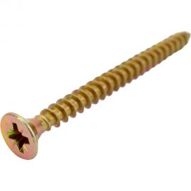 Саморез Мир крепежа DIN 7962, 6,0x70 мм, Pozi, желтый цинк, 250 шт. УТ000028039 