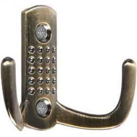 Мебельный крючок ТУНДРА KM202AB, двухрожковый, цвет бронза 1866170 