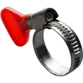 Червячный хомут с бабочкой СВК нержавеющий, w2/9 мм, 10 - 16 мм SVK-HW2016 