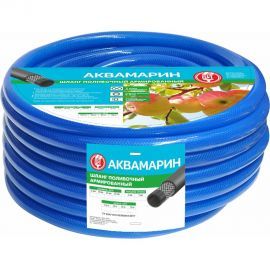 Армированный поливочный шланг Царицынские краски ВИТ Аквамарин синий, 18 мм, 2 мм, 25 м 38504 