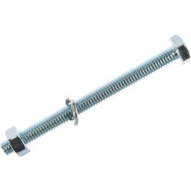 Болт с шестигранной головкой в комплекте с гайкой, шайбой, шайбой пружинной, ЗУБР, МАСТЕР, 303436-06-070 