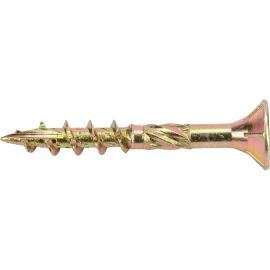 Шуруп Rusconnect CS 04030 с/нарез. д/дерева, потай, 4х30, 500 шт. Желтый цинк 310430 