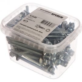 Кровельный саморез Качественный КРЕПЕЖ цинк, 6.3х80 мм, 45 шт 0500205 КЧ 