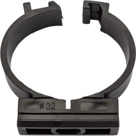 Держатель с фиксатором для труб Greenel D32 мм, черный, 40 шт. GE50183-05 