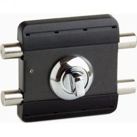 Накладной замок Поливектор ""Барьер-Каре"" с лицевой пластиной хром, длина ключа 80 мм 2433 