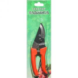 Секатор САДОВИТА 170 мм, с пластиковыми ручками, красный 00075907 