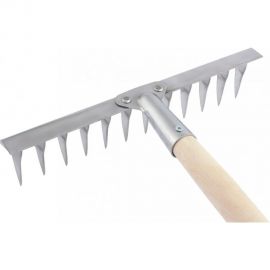Сварные грабли РемоКолор с витым зубом, 14-зубые, нержавейка, с черенком 1200 мм, 1 сорт 66-1-001 