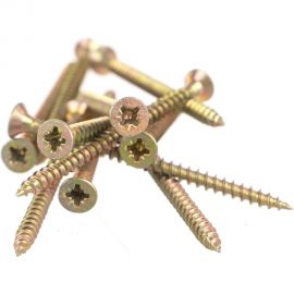 Потайной универсальный шуруп Метизный двор 3,0x45, желтый, 500 шт. 4607159068590 