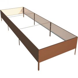 Оцинкованная грядка Благо 0.7 м, коричневая, высокая 93873 