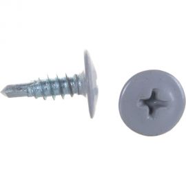 Прессшайба Качественный КРЕПЕЖ 4.2х13 мм, серая RAL 7004, сверло, 450 шт 0300315 КЧ 