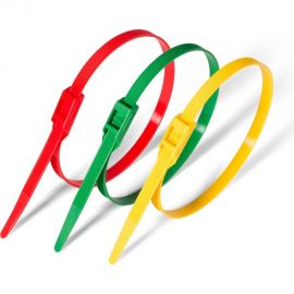 Разъемные стяжки с горизонтальным замком FORTISFLEX КСГ 8х400 желтые 74248 