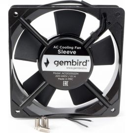 Вентилятор Gembird 120x120x25, AC, 220, втулка, 2 pin, провод 30 см, AC12025S22H 